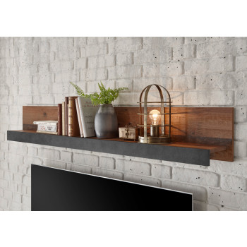 Wandboard 153x23 cm mit 1x Ablageboden used-look QUEENS