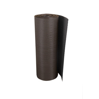 Sichtschutzmatte Polyrattan 90 cm Meterware dunkelbraun