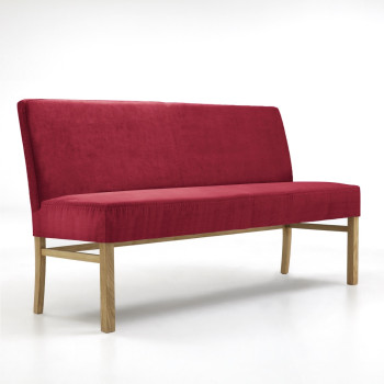 Sitzbank aus Microfaser 180 cm mit Holzgestell Sophie