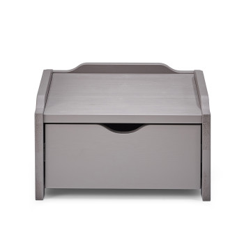 Nachtkommode stapelbar Kiefer massiv grau Sylt