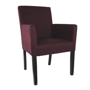 Armlehnstuhl aus Stoff mit Holzgestell Theo