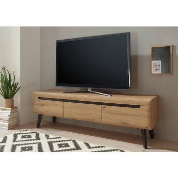 Lowboard 160 cm 3x Schubkästen Eiche Tonder