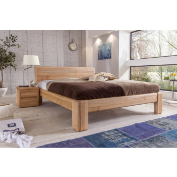 Doppelbett 160x200 cm Kernbuche massiv Verona