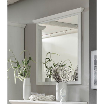 Spiegel 92x99 cm weiß Pinie WALES