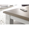 Couchtisch weiß 120x70 Höhe 44 cm Kiefer massiv Cordoba weiß-taupe lackiert