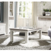 Couchtisch weiß 120x70 Höhe 44 cm Kiefer massiv Cordoba weiß-taupe lackiert