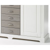 Highboard weiß Kiefer massiv Cordoba taupe lackiert