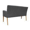 Sitzbank aus Stoff 183 cm Beine aus Buche oder Eiche Farben wählbar ALFO