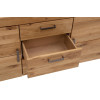 Sideboard Eiche teilmassiv 160 cm breit Andria mit geöffnetem Schubkasten