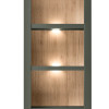 Vitrine 2-türig + 1x Schubkasten 68x207 cm Grün + Eiche CASTLE + Beleuchtung