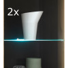 Vitrine 1-türig 60 cm breit Eiche Graphit CORATO mit Beleuchtung, Detail LED Beleuchtung
