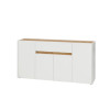 Sideboard 170x87 cm Eiche Weiss 4-türig + Doppelschubkasten BOSTON