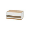 Couchtisch 90x60 cm Höhe 38 cm Eiche Weiss mit 1x Schubkasten BOSTON