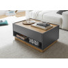 Couchtisch 90x60 cm Höhe 38 cm Eiche Anthrazit mit 1x Schubkasten BOSTON