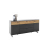 Sideboard 180 cm anthrazit + Wildeiche TL3100