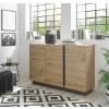 Sideboard 3-türig 138x91 cm Eiche Graphit CORATO
