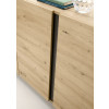 Sideboard 3-türig 138x91 cm Eiche Graphit CORATO