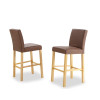 Barstuhl aus Kunstleder Beine aus Buche Farben wählbar BALOU