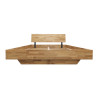 Bett in Überlänge aus Eiche mit durchgehendem Kopfteil 160x220 aus massiver Eiche Florenz