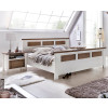 Doppelbett 160x200 Pinie teilmassiv weiß terra gewischt Laguna