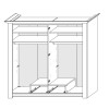 Kleiderschrank 4-türig Pinie teilmassiv weiß terra gewischt Laguna