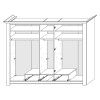 Kleiderschrank 5-türig Pinie teilmassiv weiß terra gewischt Laguna
