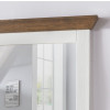 Hängespiegel 110x73 Pinie massiv weiß terra gewischt Laguna