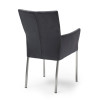 Armlehnstuhl aus Microfaser Farbe wählbar Beine aus Edelstahl QIARA