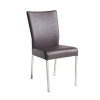 Esszimmerstuhl aus Leder Farbe wählbar Beine aus Edelstahl QIARA