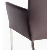 Armlehnstuhl aus Leder Farbe wählbar Beine aus Edelstahl QIARA