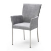 Armlehnstuhl aus Stoff Farbe wählbar Beine aus Edelstahl QIARA