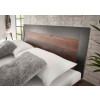 Bett 140x200 mit Holzkopfteil + Nachtkommode used-look QUEENS