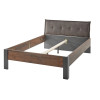 Bett 140x200 mit Polsterkopfteil used-look QUEENS