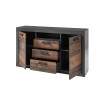 Sideboard 153x87 cm 2-türig + 3 Schubkästen used-look QUEENS