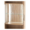  Vitrine Eiche bianco teilmassiv 60 cm 1-türig rechts Santa Fe, Detail Struktur-Rückwand