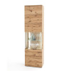  Vitrine Eiche bianco teilmassiv 60 cm 1-türig rechts Santa Fe
