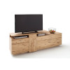 TV-Lowboard Eiche bianco 210 cm teilmassiv mit 2 Türen und 2 Schubladen Santa Fe