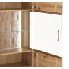  Vitrine Eiche bianco teilmassiv 60 cm 1-türig rechts Santa Fe, Detail Glastür