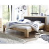 Bett 180x200 Wildeiche massiv mit Polsterkopfteil VERONA 