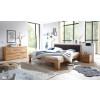 Bett 180x200 Wildeiche massiv mit Polsterkopfteil VERONA