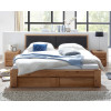 VERONA Bett 180x200 Wildeiche massiv mit Bettkasten und Lattenrost VERONA