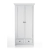Garderobenschrank 2-türig + 2x Schubkästen weiß Pinie WALES