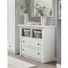 Kommode 105x45 cm Höhe 90 cm mit 2x Schubkästen weiß Pinie WALES