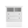 Kommode 105x45 cm Höhe 90 cm mit 2x Schubkästen weiß Pinie WALES