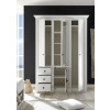 Kleiderschrank 4-türig 147x206 cm mit 3x Schubkästen weiß Pinie WALES