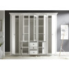 Kleiderschrank 7-türig 236x206 cm mit 3x Schubkästen weiß Pinie WALES