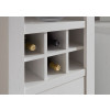 Buffetschrank 4-türig 194x207 cm mit Flascheneinteilung + 2x Schubkästen weiß Pinie WALES + BELEUCHTUNG